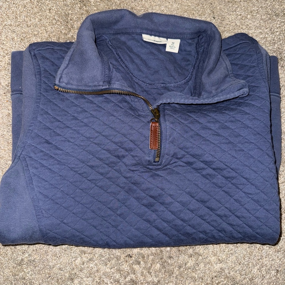 Women’s- LL BEAN Blue Quilted Sweater